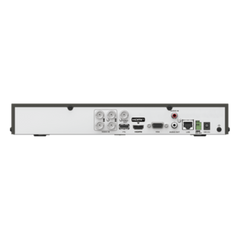 DVR 4 Canales 4K TURBOHD + 4 Canales IP / 8 Megapixel (4K) / Audio Bidireccional por Coaxitron / ACUSENSE  / 1 Bahía de Disco Duro / Salida de Video en Full HD / H.265+