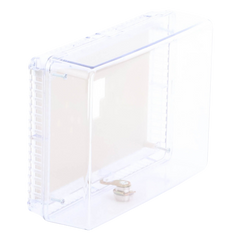 Guarda antimanipulación para termostato de pared, cubierta transparente, tamaño grande, montaje vertical u horizontal con cerradura de llave