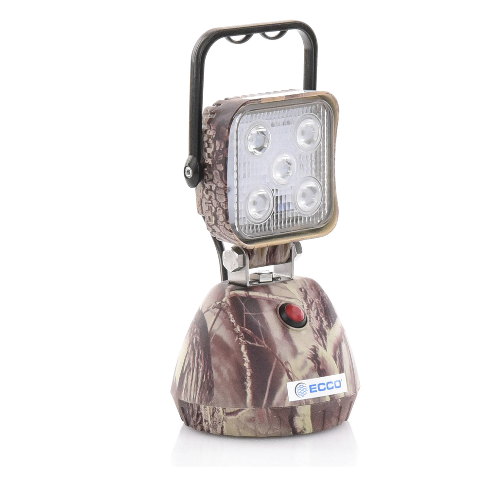 Luz de Trabajo Recargable de 5 LED, 650 Lumenes, Color Beige Camuflaje, Base Magnetica