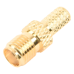 Conector SMA hembra inverso de anillo plegable para cable RG-58/U, Oro/ Oro Teflón.