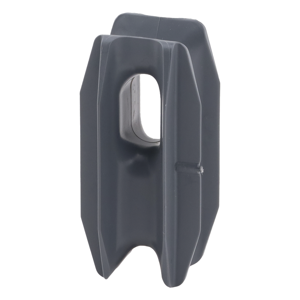 Aislador de Esquina Gris para Cercas Eléctricas / 18 kV / Anti UV / Resinas Vírgenes / Resistencia 7.5-10.2 kg / 66 mm x 31.6 mm