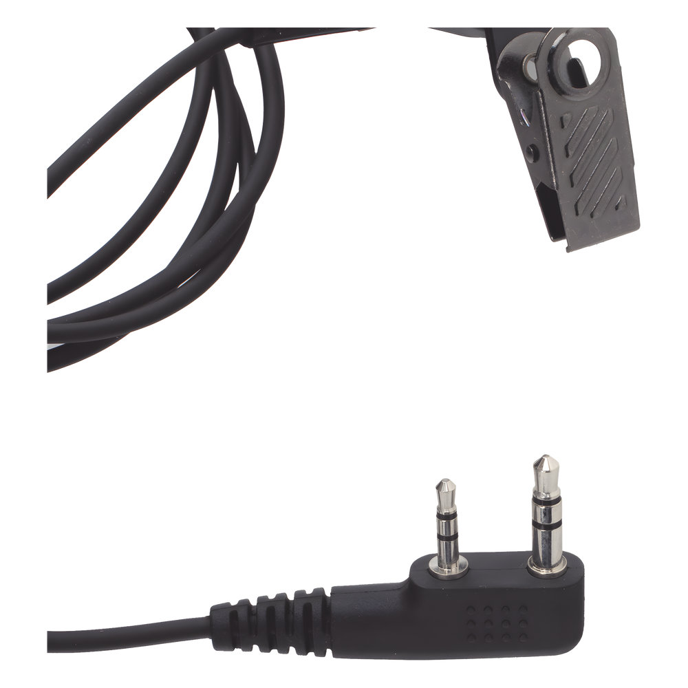 Micrófono - audífono de tubo acústico transparente de grado médico con conector de dos pines para KENWOOD Y TXPRO