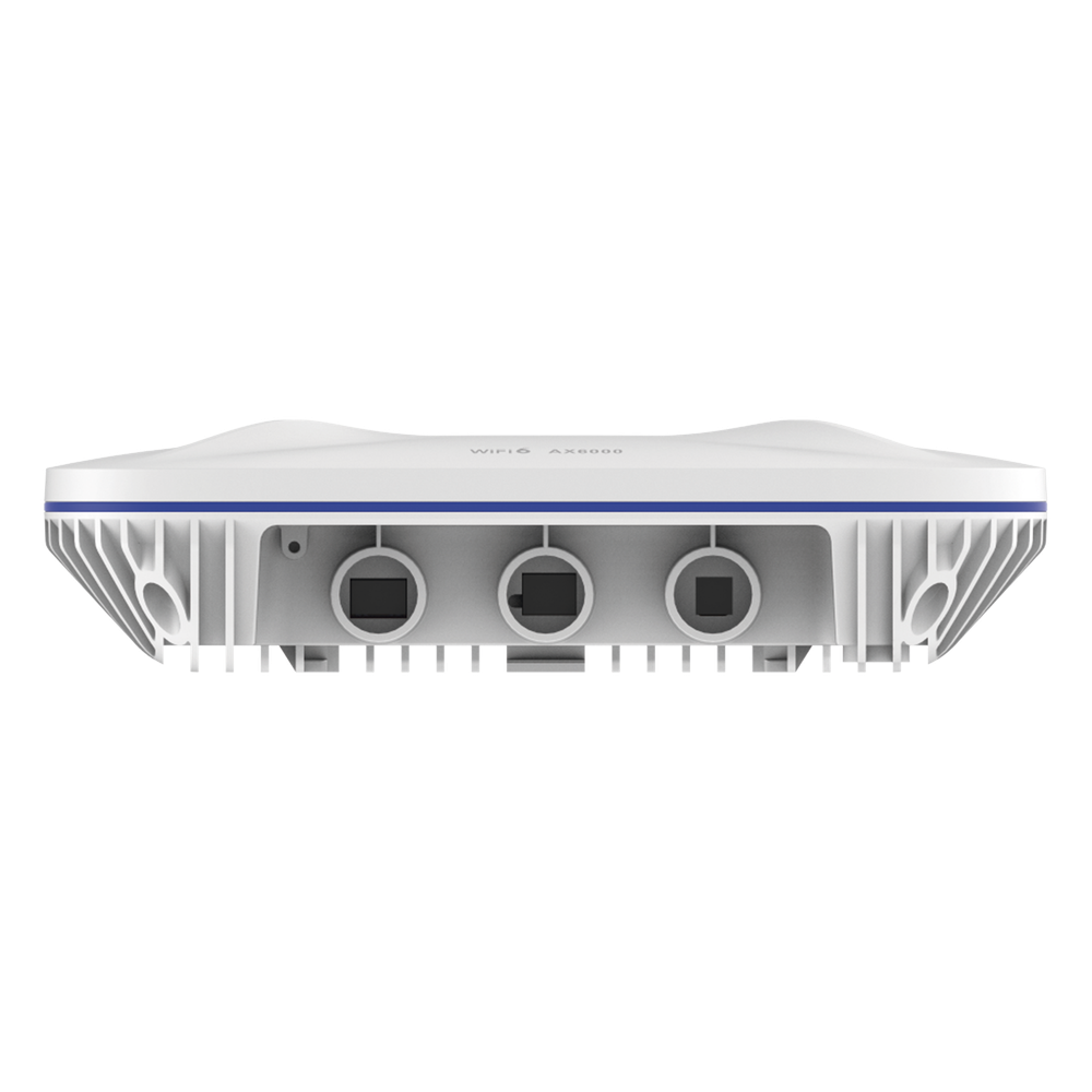Punto de Acceso Mesh Wi-Fi 6 Industrial para Exterior Omnidireccional 5.95Gbps, MU-MIMO 4x4, 360°, Filtros Anti Interferencia y Auto Optimización con IA, puerto eth 2.5G y SFP