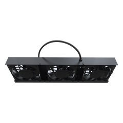 Kit de 3 Ventiladores 110 Vca (12 x 12 cm) con Clavija para Gabinete de Piso