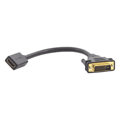 Convertidor DVI Macho a HDMI Hembra | Bidireccional | DVI 24+1 | 1080P@60Hz | Cable de 22 cm (8.66 Pulgadas) | Negro