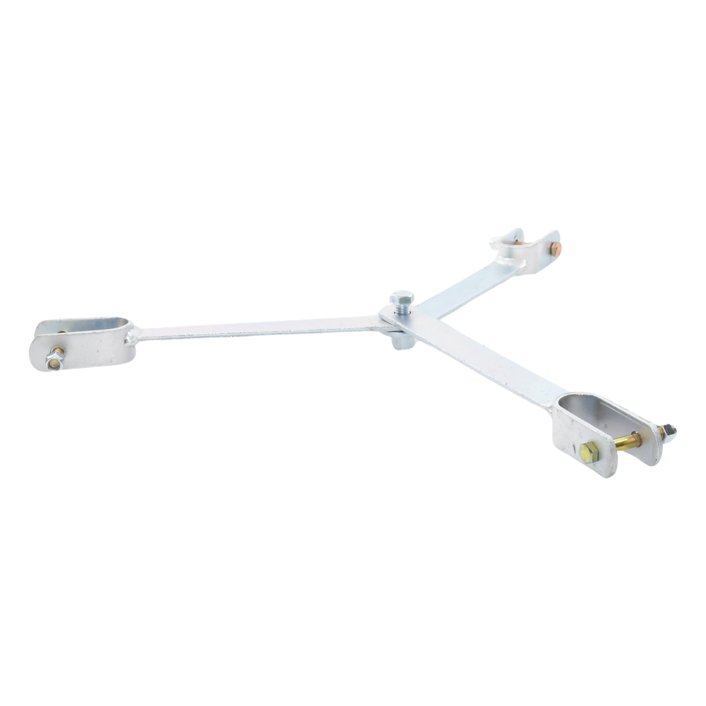 Brida para sujeción de retenida compatible con tramos STZ45, Galvanizado electrolítico.