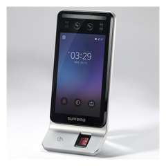 Lector Multi-tecnologia con detector de cubrebocas- Reconocimiento Facial, Huella, Tarjeta Móvil y lector de RFID(125kHz EM & 13.56 Mhz MIFARE)  Compatible con BioStar2,  Uso para Control de Acceso y Asistencia