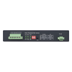 Controlador Solar de 15A con Switch PoE / 1 Puerto Gigabit PoE 802.3 bt / 2 Puertos PoE 802.3 af/at / 2 Puertos PoE Pasivo 24/48 Vcc / 1 Puerto SFP / No administrable