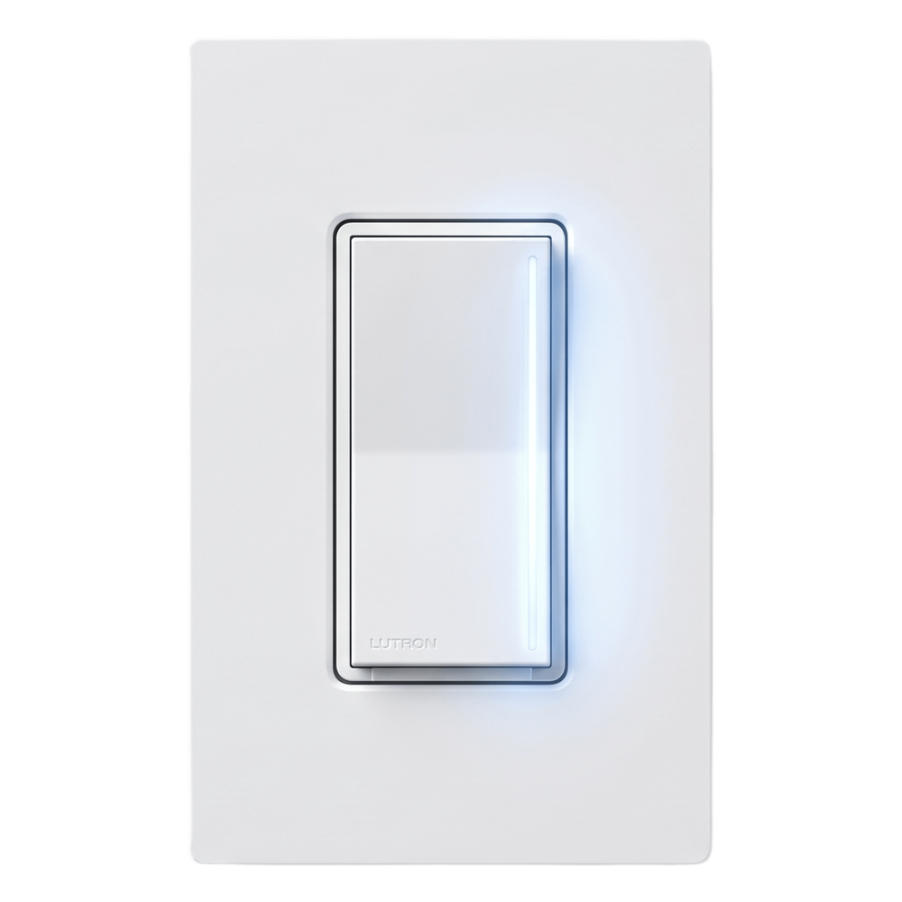 Atenuador de pared táctil Sunnata Pro LED+ con barra de luz, 250 W LED o 500 W incandescente a 120 V, requiere neutro, color blanco brillante, para sistema RadioRA 3
