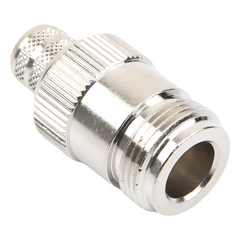 Conector N Hembra Inverso de Anillo Plegable para Cables 9913, RG-8/U, LMR-400, Grupo I, Níquel/ Oro/ Teflón.