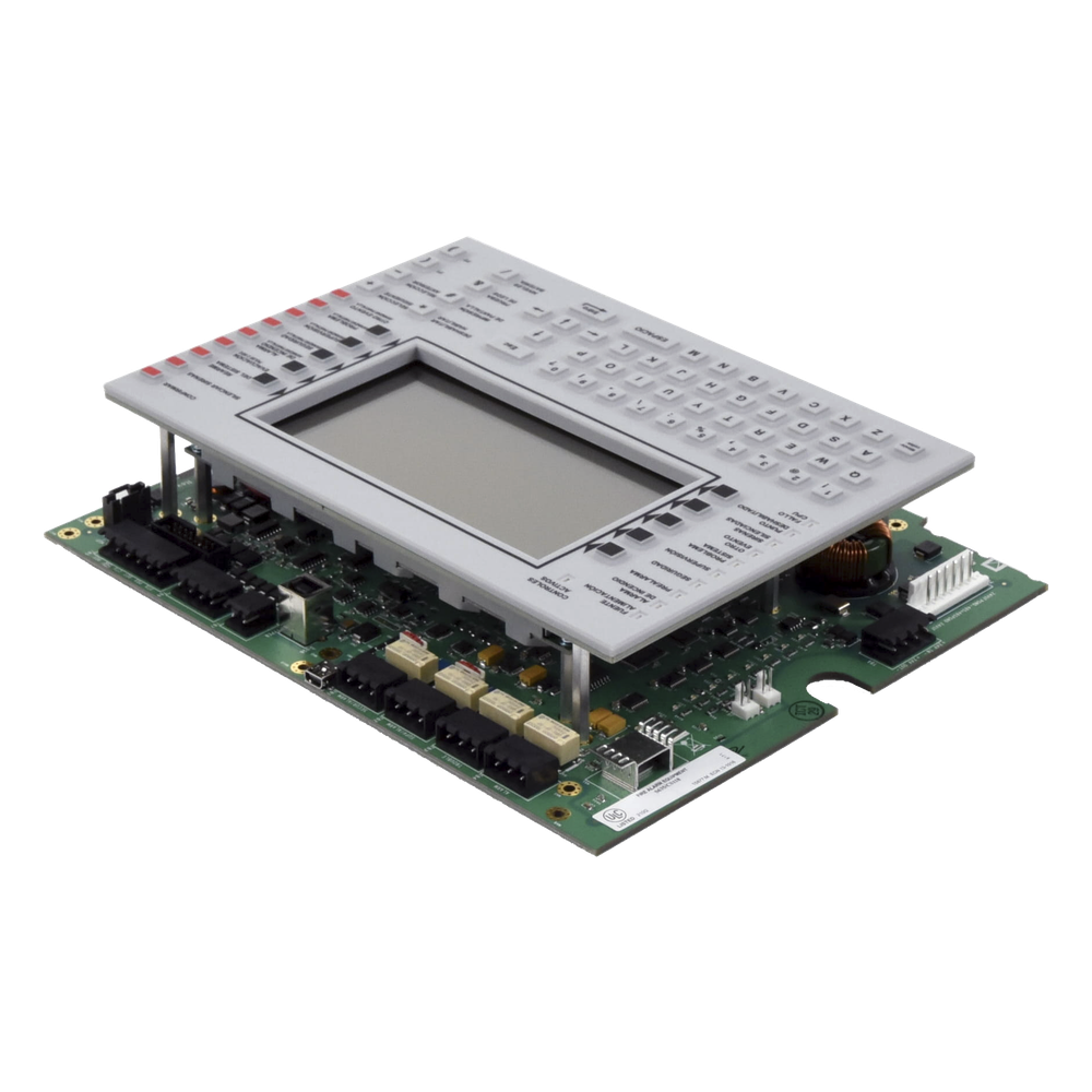 Unidad central de procesamiento con pantalla LCD de 640 caracteres y teclado QWERTY, en español, para panel de detección de incendio NFS2-3030
