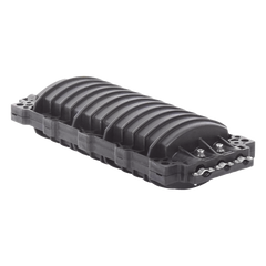 Caja de Distribución de Fibra Óptica Horizontal, Hasta 96 Empalmes, Exterior IP68, 2 Puertos de Entrada y Salida