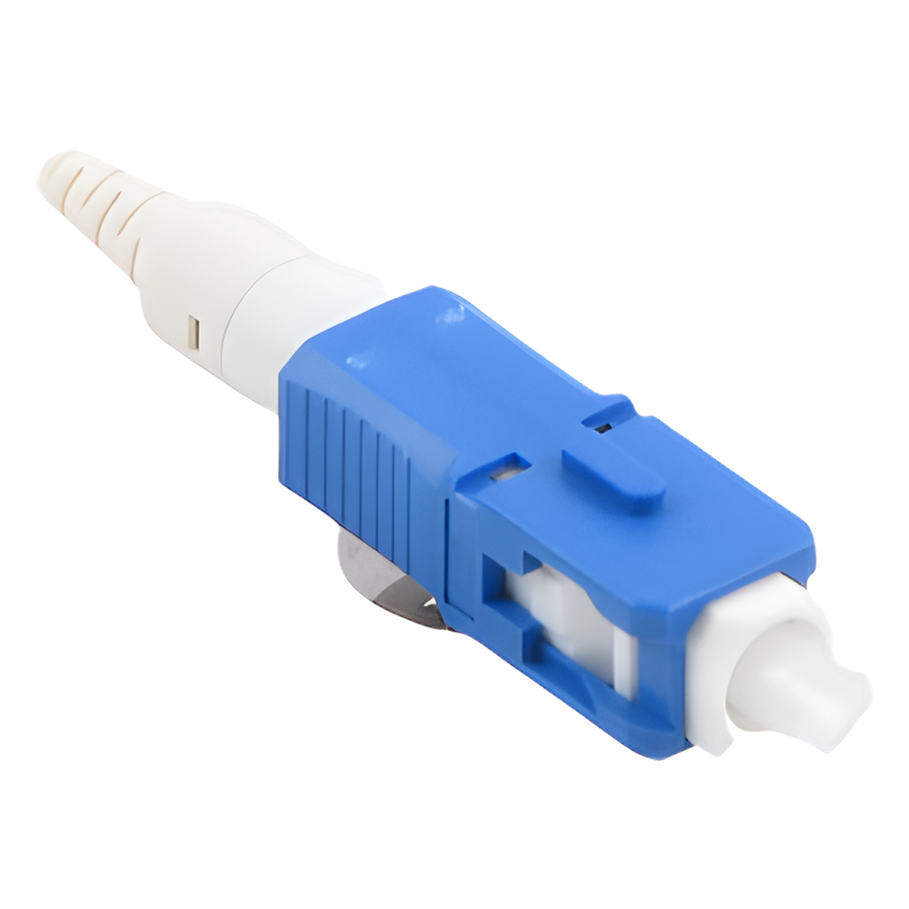 Conector de Fibra Óptica Pre-Pulido LightBow SC/UPC Simplex, Monomodo OS1/OS2, Re-Terminable, Color Azul