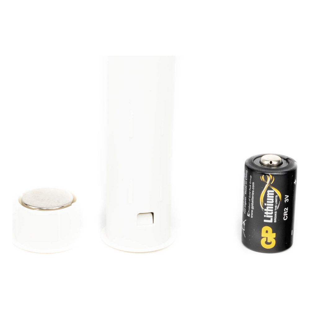Sensor Magnético Inalámbrico para Empotrar / Invisible en Puerta Cerrada / Gap 2.54 cm / 345 MHz / Batería 5 Años / Diseño Cilíndrico Discreto