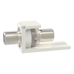 Módulo Acoplador Coaxial Tipo F, Mini-Com, de 75 Ohms, 3.0 GHz, Color Blanco