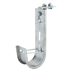 Soporte (Gancho) tipo J-Hook, hasta 28 cables Cat6, ideal para soportar cableado en los espacios de manipulación al aire, Para instalación en interior