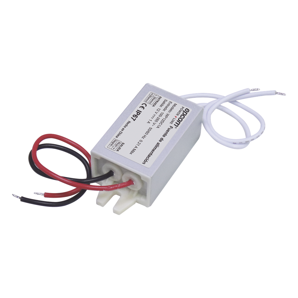 Fuente 12 V  |  1 Amper  |  Waterproof  | Intemperie grado IP67