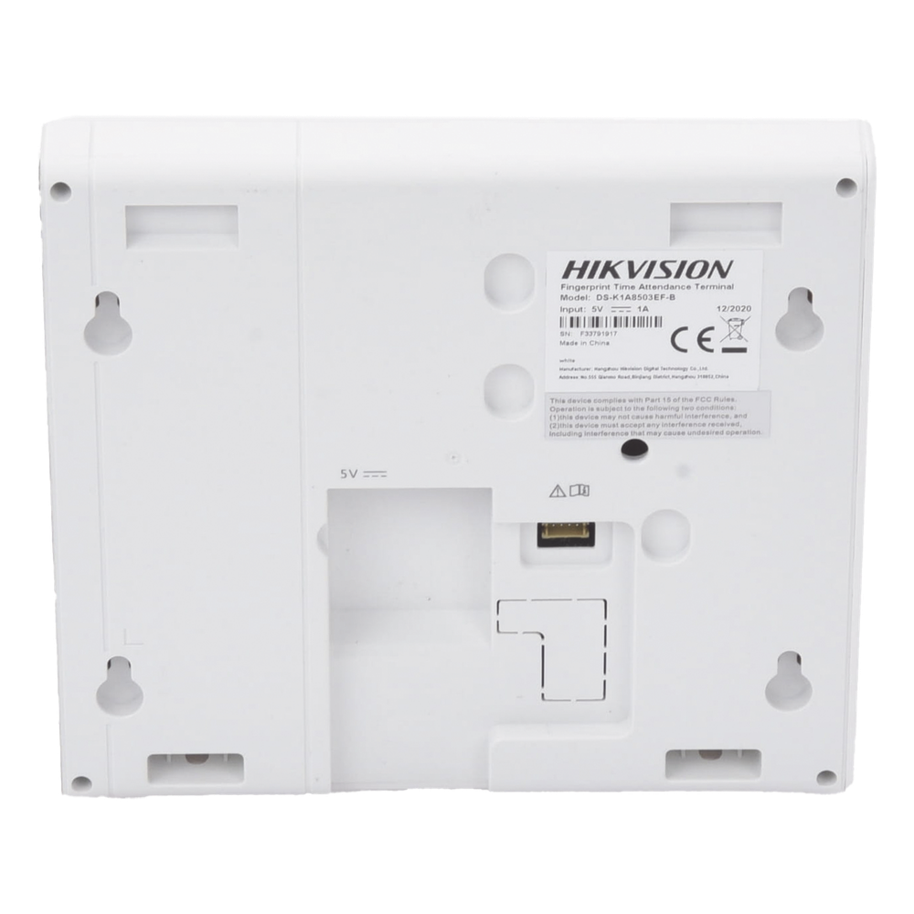 Checador de Huella con Batería de Respaldo / 1,000 Huellas / 100,000 Eventos / LCD 2.4 Pulgadas / TCP-IP / USB / Lector EM 125 kHz / iVMS-4200