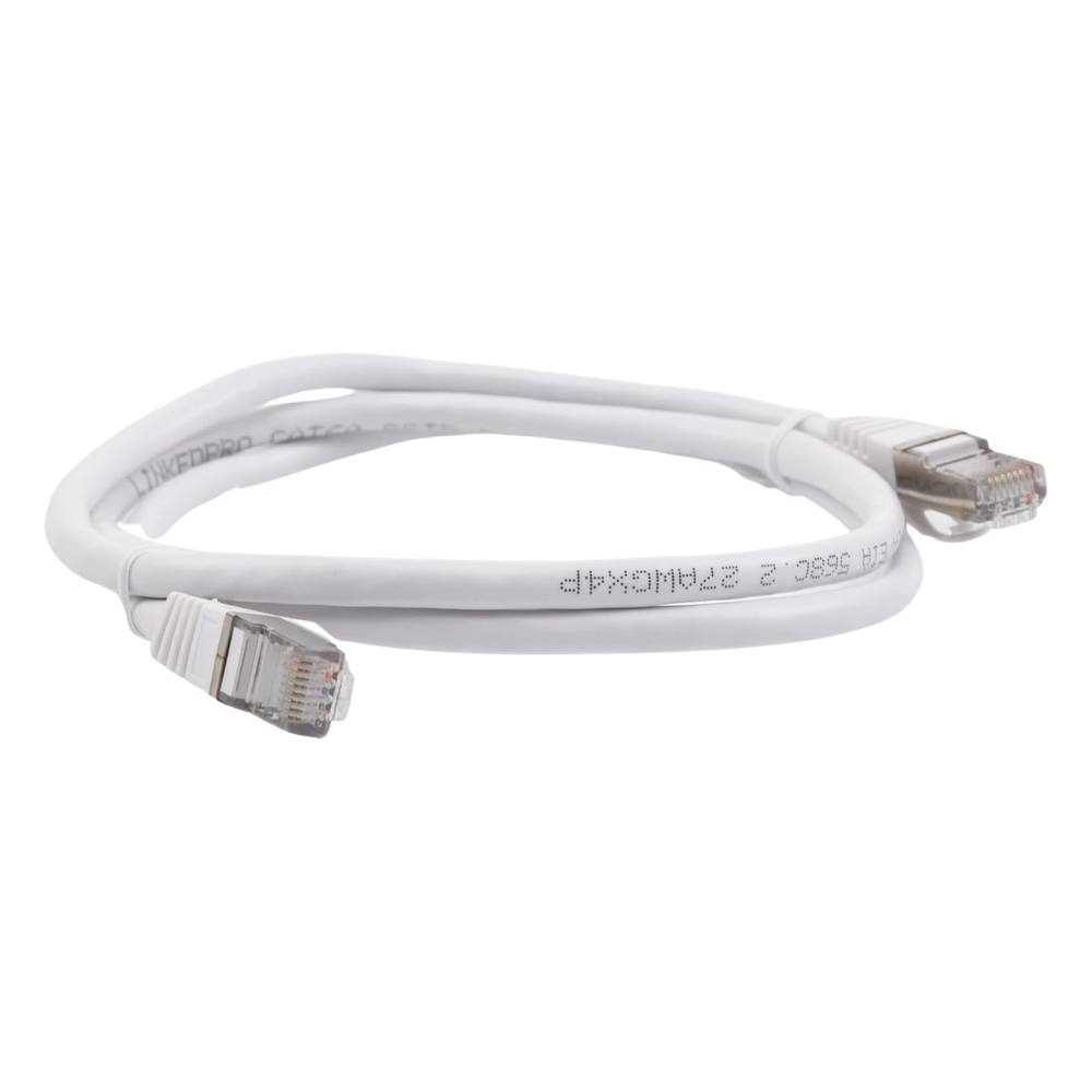 Patch Cord Cat6A 10G Blindado 1.0 Metro (3.28 Pies) Blanco