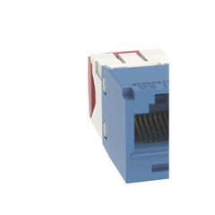 Conector Jack RJ45 Estilo TG, Mini-Com, Categoría 5e, de 8 Posiciones y 8 Cables, Color Azul