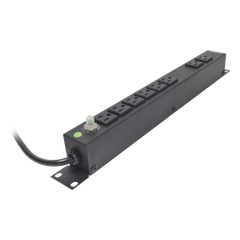 Multicontacto Horizontal (PDU) de 8 Contactos (NEMA 5-15R) Rack 19" 1UR. Voltaje Entrada/Salida: 120Vca/15A