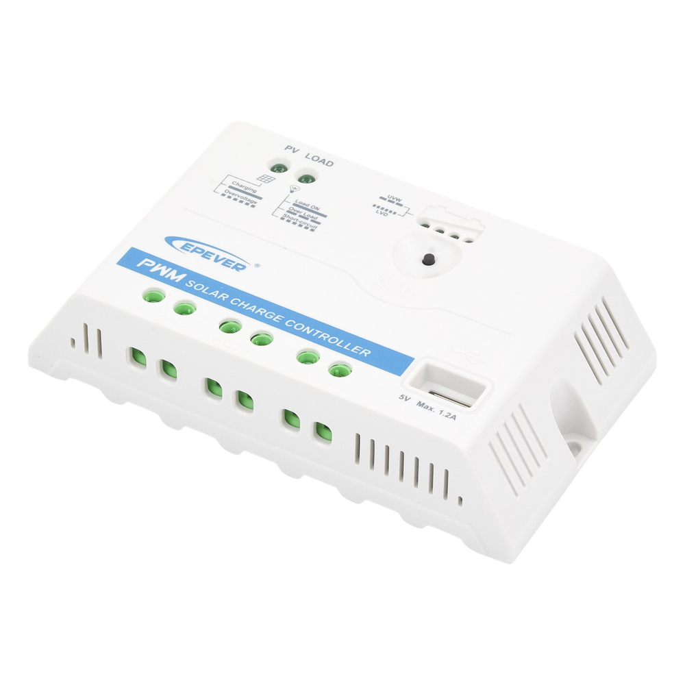 Controlador Solar PWM 12/24 V 20 A, Salida USB