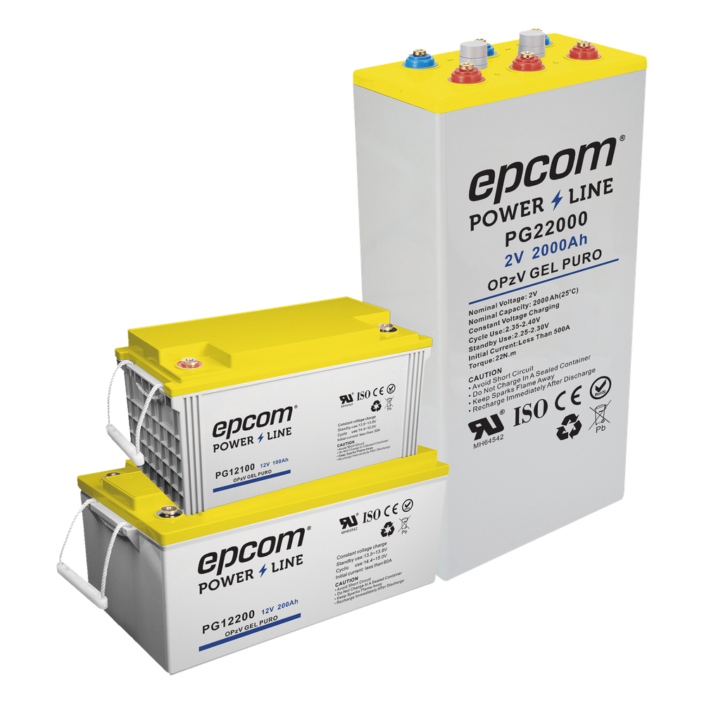 Batería GEL Puro OPzV Ciclo Profundo / 12 Vcc / 100 Ah / Aplicaciones Fotovoltaicas y de Respaldo