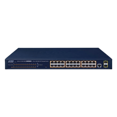 Switch PoE Administrable Capa 2 / 24 Puertos10/100/1000BASE-T / 2 SFP 100/1000BASE-X / POE 802.3af/at