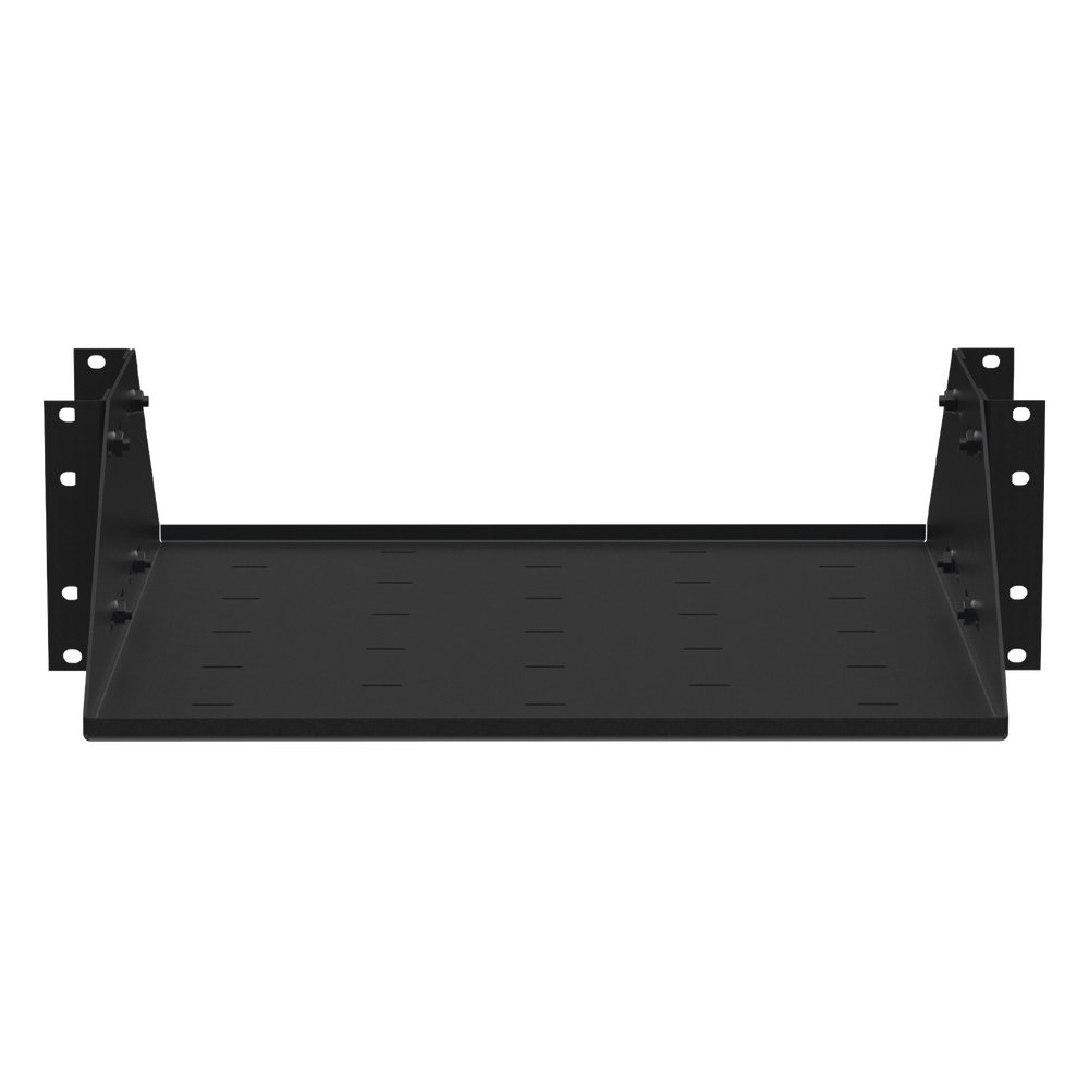 Charola para Soportar Equipos en Rack de 19", Profundidad Ajustable hasta 484 mm. 150 Kg  de Carga, Compatible con Racks de Doble Perforación, 3U
