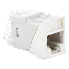 Jack Ultramax Cat6, UTP, Montaje Híbrido en Placa de Pared (Plano y Angulado), Color Blanco, Punch Down