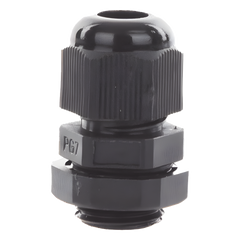 Conector Plástico Negro Tipo Glándula para Cable de 3.5 a 6 mm de Diámetro.