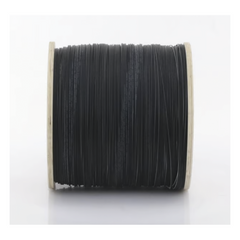 Carrete de 2 Kilómetros de Fibra Óptica Drop Plana, Interior/Exterior G.657A2 Monomodo de 1 Hilo (Unifibra), Dieléctrica, Forro Negro, Compatible con Conectores FASC, FASCUP, FASCLC