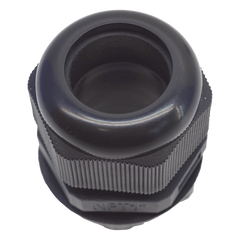 Conector Plástico Negro Tipo Glándula para Rosca NPT 1"
