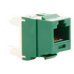 Conector Jack Estilo 110 (de Impacto), Tipo Keystone, Categoría 6, de 8 Posiciones y 8 Cables, Color Verde