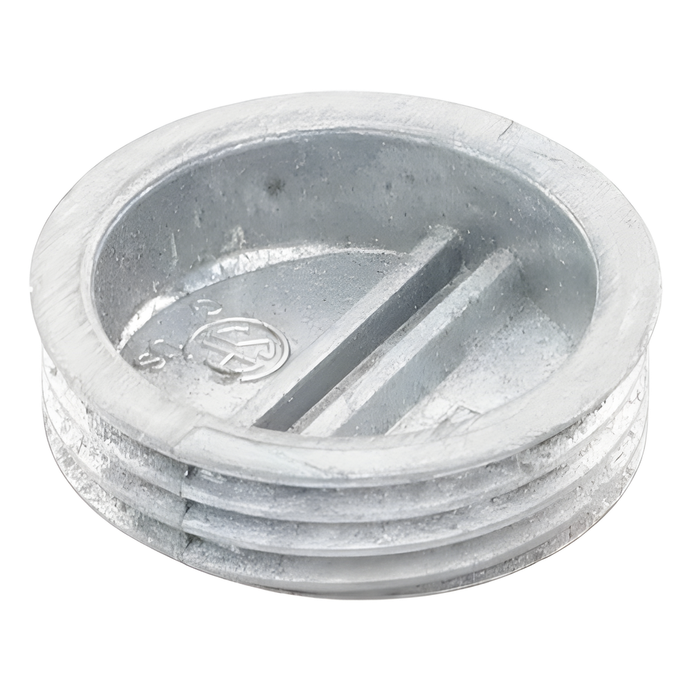 Tapón roscado de 3/4" para caja cuadrada a prueba de intemperie.