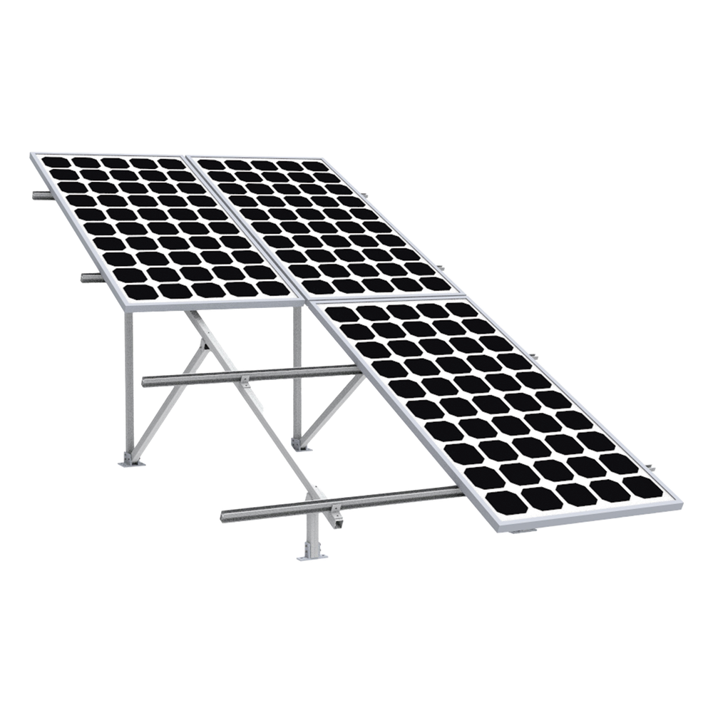 Montaje para Panel Solar 2X2, Riel 5 de 2700mm para Módulos con Espesor de 30-35mm, Vel. de Viento Máx. 136km/h