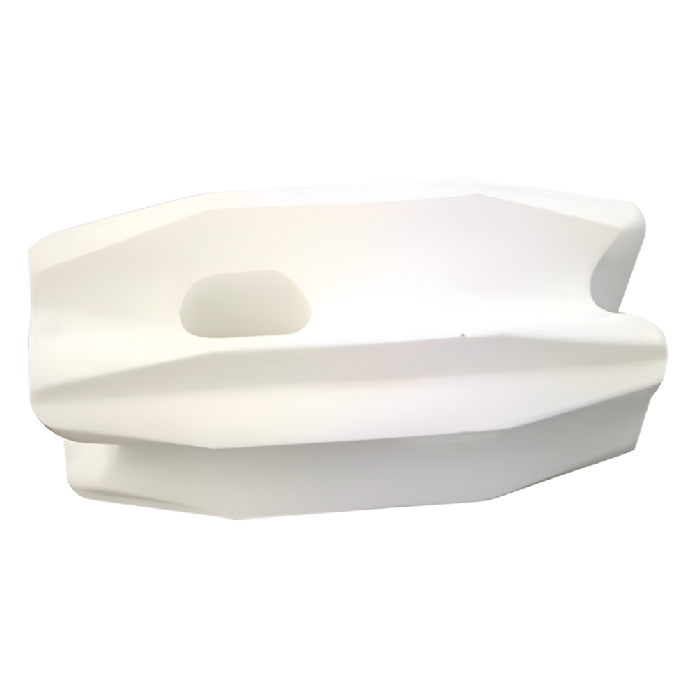 Aislador Blanco de Esquina para Cercos Eléctricos / 18 kV / Resinas Vírgenes / Resistencia 7.5-10.2 kg / Anti UV / 66 mm x 31.6 mm