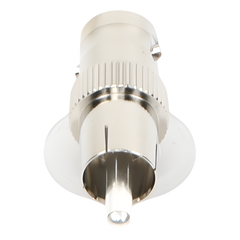 Adaptador de BNC Hembra a RCA Macho en 50 Ohm para Fono, uso en Aplicaciones de Audio-Video, Níquel/ Plata/ Delrin.