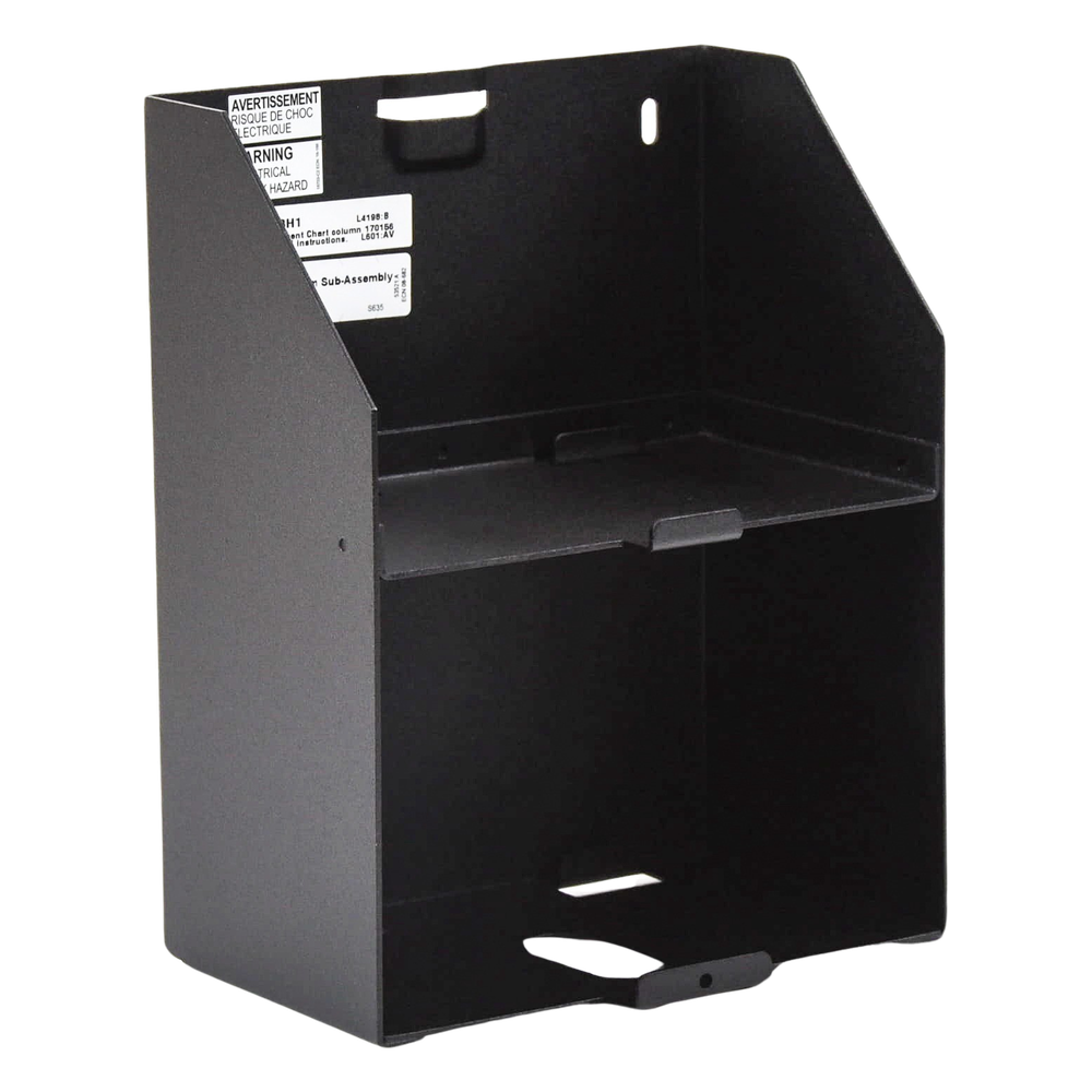 Chasis auxiliar para dos baterías de 12 Ah / montaje lateral en amplificadores serie DAA2 de NOTIFIER / negro