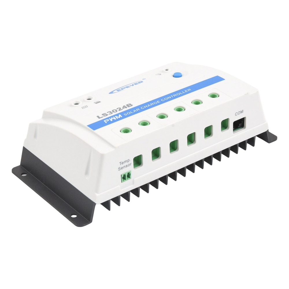 Controlador Solar PWM / 30A / 12/24V / RS-485 / Baterías Gel-AGM-Selladas / Parámetros Configurables