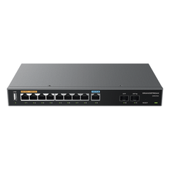 Router Gigabit VPN / Balanceador de cargas / 60,000 sesiones NAT /  9 puertos 10/100/1000 Mbps + 2 puertos SFP (WAN/LAN) / 1 puerto entrada PoE(af/at) / 2 puertos salida PoE (af/at) / Compatible con GWN Cloud.
