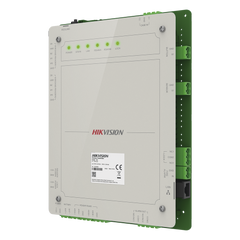 Controlador de Acceso 1 Puerta Administrable en la Nube con Hik-Connect Teams / Interfaz Web / 2 Lectores de Huella o Tarjeta / 100,000 Tarjetas / 10,000 Huellas / Incluye Gabinete y Fuente de Alimentación 12v 4A / Soporta Batería de Respald