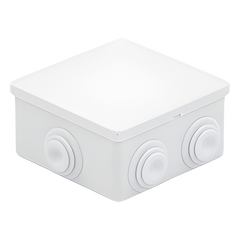 Caja Estanca de PVC Para Derivación y Conexión, 10 Entradas, Tapa con Tornillo de 1/4" de Vuelta, 150x110x70 mm (Área interna), Uso Exterior IP55, Material que no Propaga el Fuego y Libre de Hálogenos