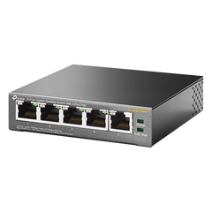 Switch Escritorio No Administrable de 5 puertos 10/100/1000 Mbps / Con 4 puertos PoE 802.3af/at de hasta 65 W / PoE Extendido hasta 250 metros