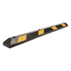 Tope Vehicular P / Estacionamiento / 183cm / Color Negro-Amarillo / 8 Franjas Reflejantes.