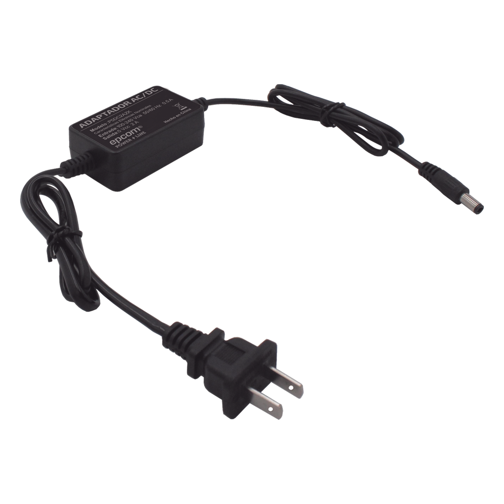 Adaptador 5 Vcc / 2A / UL / Voltaje de Entrada de 100-240 Vca / Para uso, solo en lectores biométricos de 5 Vcc de la marca ZK