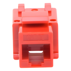 Módulo Jack Keystone Cat5e con Terminación 110 (Punchdown) para Faceplate - Color Rojo