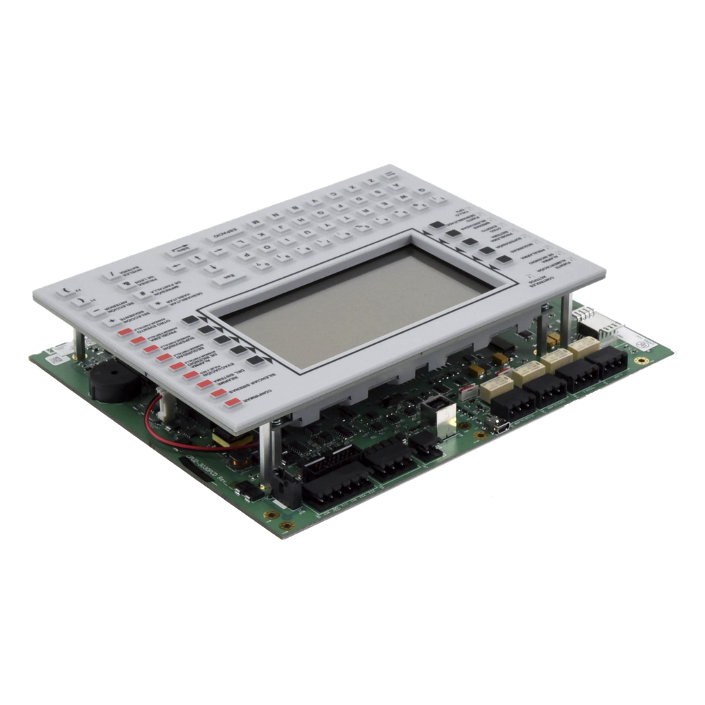 Unidad central de procesamiento con pantalla LCD de 640 caracteres y teclado QWERTY, en español, para panel de detección de incendio NFS2-3030