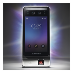 Lector Multi-tecnologia con detector de cubrebocas- Reconocimiento Facial, Huella, Tarjeta Móvil y lector de RFID(125kHz EM & 13.56 Mhz MIFARE)  Compatible con BioStar2,  Uso para Control de Acceso y Asistencia