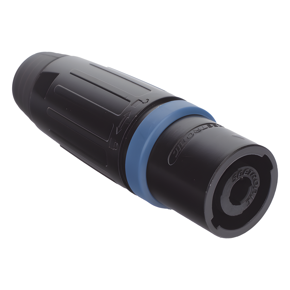 Speakon Conector de cable macho de 4 polos, carcasa negra, cable AWG10,  30A